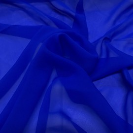 Silk Georgette Chiffon Fabric Solid 100% Silk 10mm 44" Wide Sold BTY Many Colors (Royal Blue)