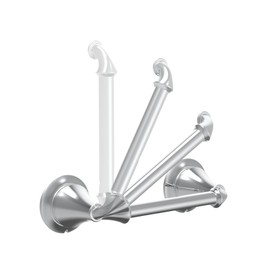DELTA FAUCET 79450 Linden Wall Mounted Pivoting Post Toilet Paper Holder in Polished Chrome