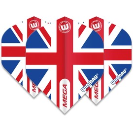 WINMAU Mega Standard Union Jack Dart Flights - 1 Set per Pack (Total 3 Flights)