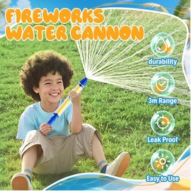 Firework Water Gun - with Gorgeous Firework - Like Effects, Kids' Water Guns for Summer Pool, Beach and Parent - Child Outdoor Water Game Activities（Pink