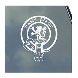 Sutherland Scottish Clan Vinyl Sticker Decal Tartan with Banner Option Family