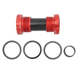 LeBycle Threaded Bike Bottom Bracket CNC Machining BB91 Mountain Bike Bottom Bracket for Outdoor Cycling Red