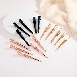 SuperNova 1 Random Count Hair Clip, Duck Bill Clip, Curl Clips with Holes for Hair Styling & Hair Coloring - Professional Salon-Grade Metal Clips for Sectioning, Pinning, and Holding Hair in Place, Ideal for Curling, Dyeing, and Setting Styles