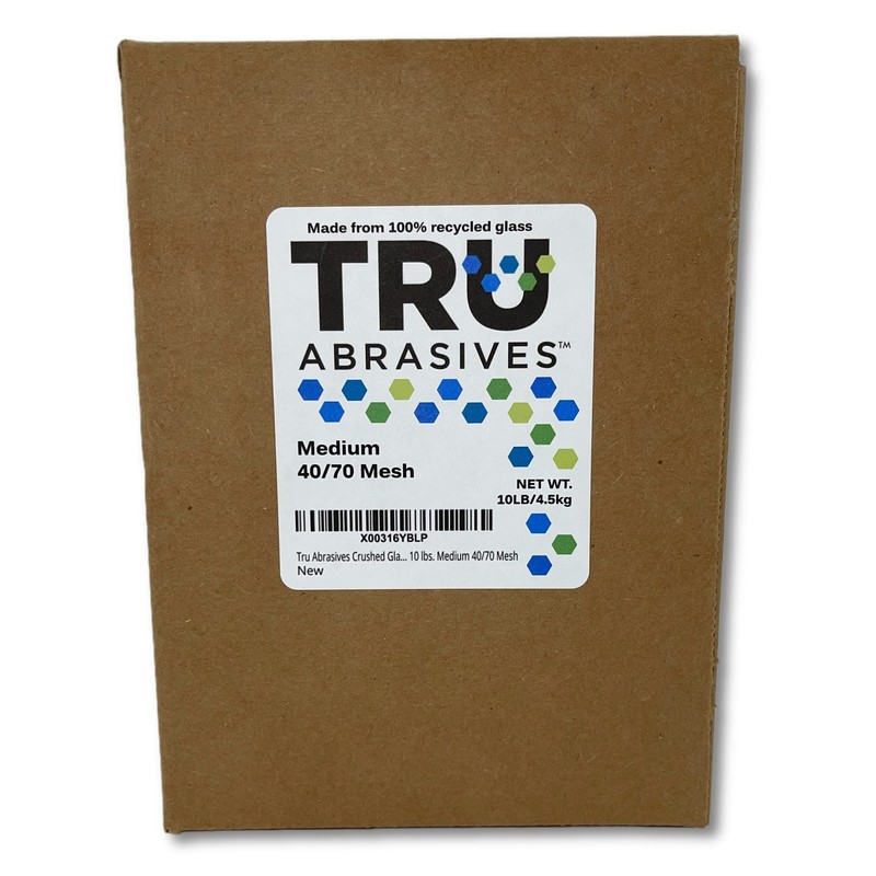 Tru Abrasives Crushed Glass 10 lbs. Medium 40/70 Mesh
