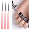 3 Pcs Thin Nail Art Brushes, Reusable Fine Nail Art