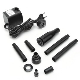 Plastic 3 in 1 600L/H 8W Aquarium Fish Tank Submersible Pump with Light for Water Garden Fountain PondEU Plug 220V