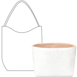 FANJI Project Tote Bag Organizer Insert for The Row N/S Parker Tote Handbag, Custom Fit Inside Premium Vanile Lightweight WaterResistant Purse Insert with Cup Holder Accessories