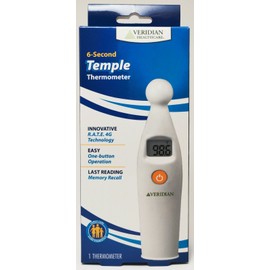 Veridian Thermometer Mini Temple Touch Sensor 6 Second, Veridian