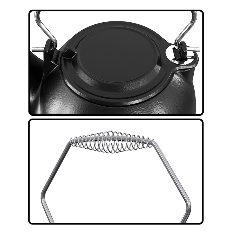 Fire Beauty Humidifying Iron Kettle，Stove Humidifier，Wood Stove Kettle，Cast Iron，Chrome handle