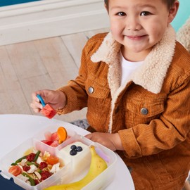 b.box Mini Fork for Kids & Toddlers (3-Pack) | Fits inside Snack Box & Lunch Box | Perfect for School Lunches, On the Go, Travel | Dishwasher Safe