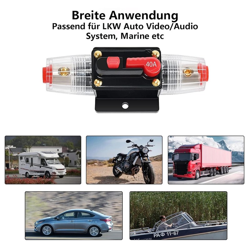 Car Fuse Holder, Automatic Fuse Holder, 12 V-24 V, DC