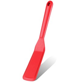 Silicone Thin Spatula Omelet Spatula Turner Long Crepe Spatula Heat Resistant Cooking Spatula Non Stick Pancake Spatula for Cooking Egg Burgers Pizza Pancake Steak Omelet Crepes (Red)