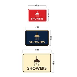 Classic Framed Showers Sign (Black Gold) - Medium