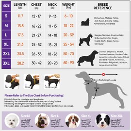 Kimee Dog Raincoat Reversible, Single Side Slicker Poncho Adjustable Waterproof Dog Rain Jacket with Leash Hole/Reflective Stripe Hooded Snowproof Windproof Clothes for Medium to 2X Large Dogs, L