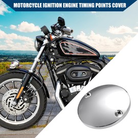 Hihaha Ignition Engine Timing Point Cover for Harley Compatible DAVIDSON 1971-1999 / Inner / Durable Alloy / Silver Tone / 1 Piece