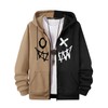 COZYEASE Men's Zip Up Hoodies Graphic Y2k Hoodies Sweatshirt long