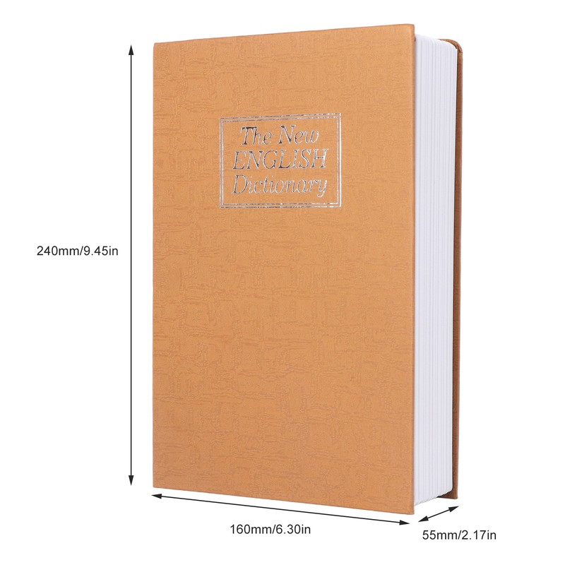 Book Safe Case Simulation Portable Safe Storage Box with Combination