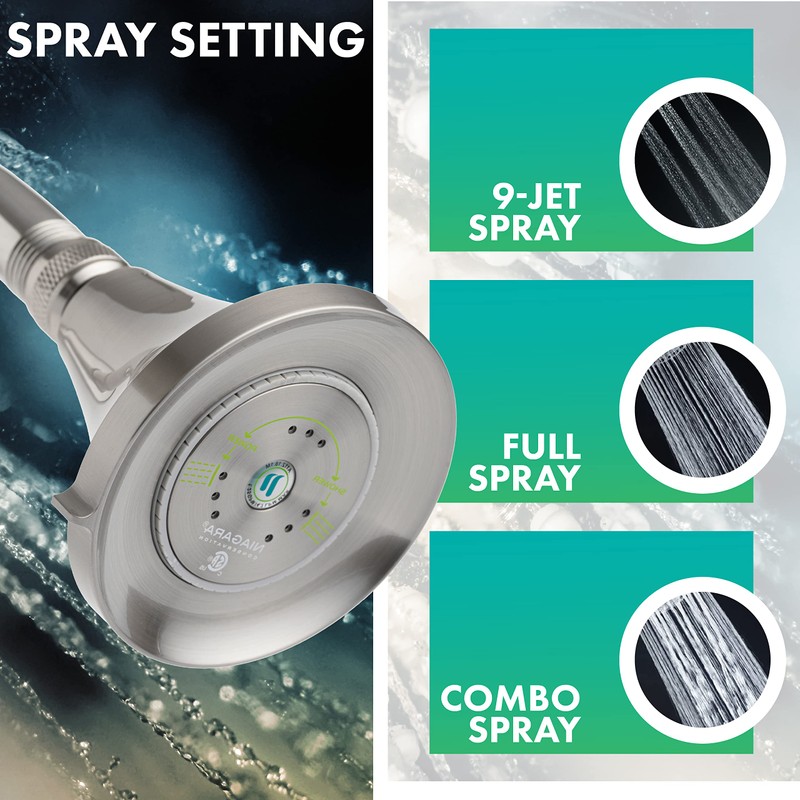 Niagara Conservation N3912BN Earth Luxe 3-Spray with 1.25 GPM 3.35-in.
