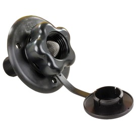 B&B Molders, City Water Fill with Bass or Plastic Check Valve – Black or Polar White, Leak-Tested UV-Stable Acrylonitrile Construction, OEM Replacement – Made in USA (Black, Plastic)