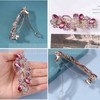 Yheakne Sparkly Crystal Wedding Hair Clip with Purple Rhinestone Bridal