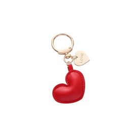 Fuqimanman2020 Charm Love Heart Keychain for Handbags Bag Purse PU Heart Keychain Valentine's Day Mother's Day Gift for Women, Red, Small