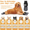 SHUOHONG Pack of 4 Dog Socks Non-Slip Dog Shoes Socks