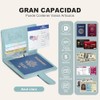 Porta Pasaporte con Bloqueo RFID, Porta Pasaporte y Visa Impermeable,