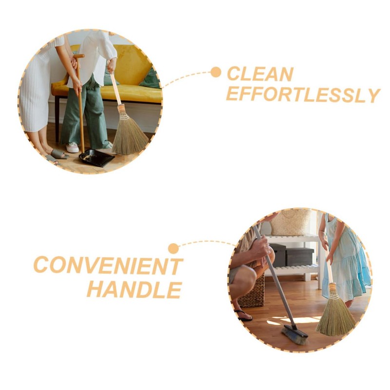 COLLBATH Multi-Purpose Sweep Broom Long Handle for Floor Cleaning Vietnamese