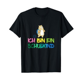Ich bin ein Schulkind Bear First Day of School Boy Girl T-Shirt