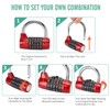 Gym Locker Lock,5 Letter Heavy Duty Alloy Padlock Password Sturdy