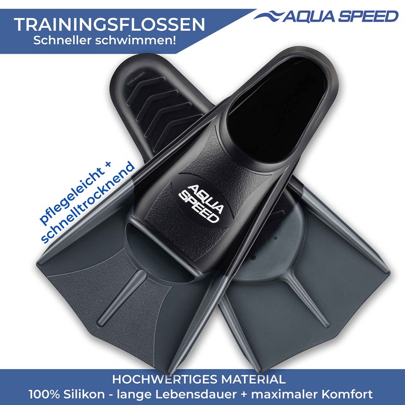 Aqua Speed Short Flippers For Adults And Children, High Tech