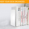 VFINE Bookends 1 Pair, White Metal Book Ends, Bookends for