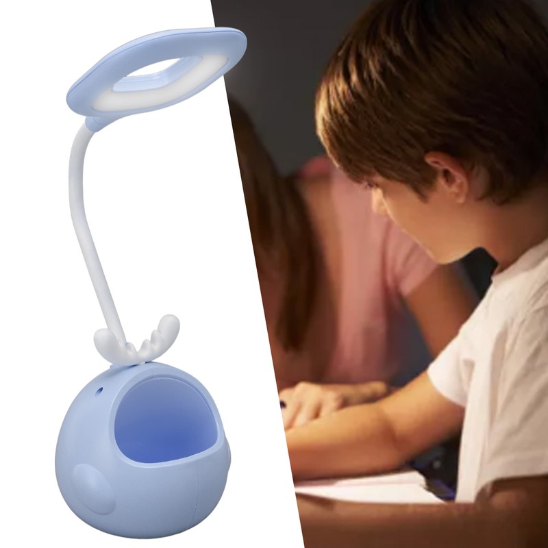 LED Desk Lamp Eye Protection Gentle Uniform Lighting Flexible Hose