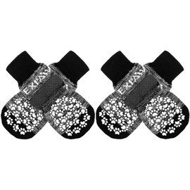 EXPAWLORER Anti Slip Dog Socks to Prevent Licking Paws, Dog Shoes for Hot Pavement, Dog Booties for Small Medium Large Senior Dogs, Traction Control Dog Boots & Paw Protectors for Hardwood Floors