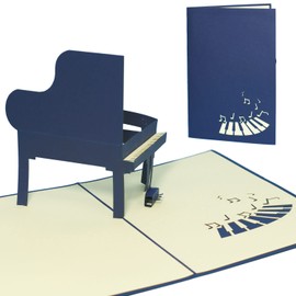 Lin, pop-up Greeting Cards, Birthday Cards, Music Concert Voucher Card, Piano