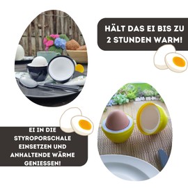 Quality-Collection Egg Cosy Thermal Egg | The Classic for Warm Breakfast Eggs | For Long-Lasting Warmth | Ideal for Home, Camping and Picnic | Set of 4 | Black & White Edition