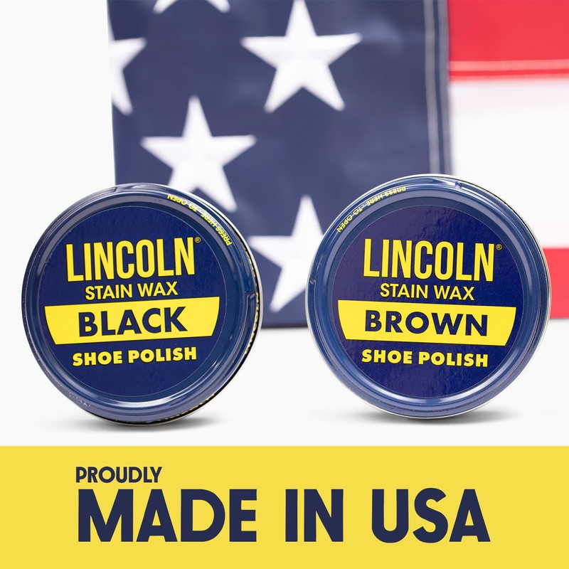Lincoln Shoe Polish Wax - 2-1/8 oz | Made in