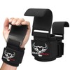 Weight Lifting Hooks Non-Slip Rubber Coated Grip Wrist Hooks Lifting