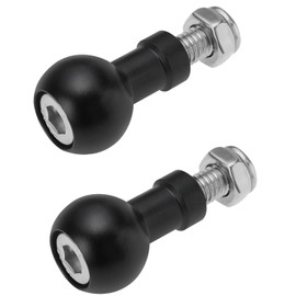 17mmボールマウント 2セット M6ネジ ボールマウントアダプター 自撮りハンドル 三脚 拡張ボールヘッド グリップスタンド ブラケット固定用 カメラアクセサリー 角度調整