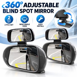 Car Blind Spot Mirror for Driving – Adjustable Wide-Angle Convex View for Parking and Side Mirrors