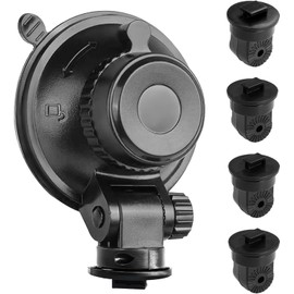 iSportgo Genuine S504 Drive Recorder Suction Cup Mount [5th Generation] 360 Degree Rotation Suction Cup Holder Bracket with 4 Different Adapters, Compatible with Apeman Ssontong Biuone iZEEKER HaHoco