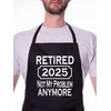 Print4U I Retired in 2025 Retirement Gift BBQ Baking Cooking