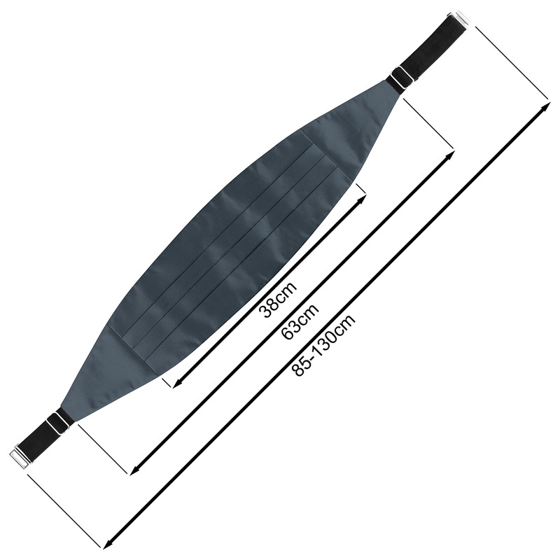 BomGuard Men's Cummerbund with Bow Tie and Pocket Square for