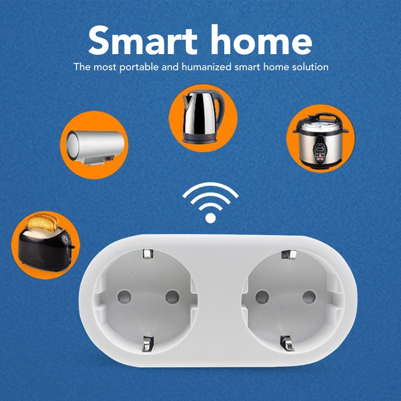 Wifi Smart Plug Wifi Dual Outlets Socket Shunt Double Control