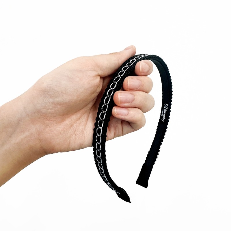 Burnaby Black Argen Loop Hairband / 버나비 블랙 아르젠 루프