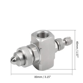 MroMax 1/4BSPT Female Thread Air Atomizing Nozzle 304 Stainless Steel Misting Nozzle 80 Degree Siphon Fan-Shape Spray Tip Nozzles