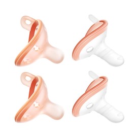 Garkoko Baby Pacifiers 0-6 Months, Lightweight and Breathable, One-Piece Design, BPA-Free Silicone Pacifier for Babies (4pcs)