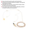 Leapiture Headset Microphone, 3-Pin Earhook Microphone, Omnidirectional Condenser Microphone, Beige,