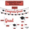 KatchOn, Glitter Red Congrats Grad Banner - 10 Feet, No