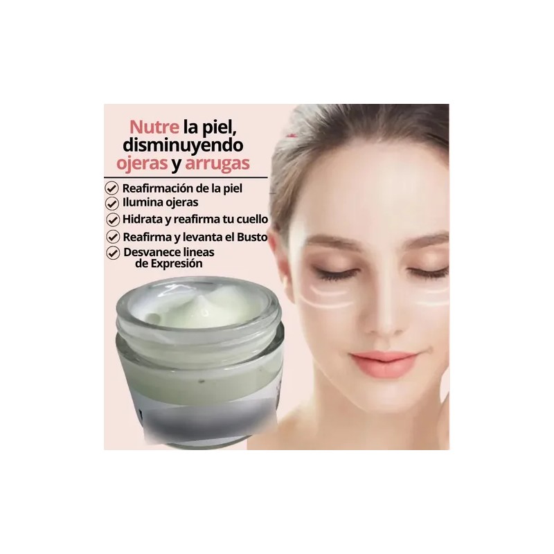2 Cremas Facial Antiedad Y Antiojeras Con Ácido Hialurónico